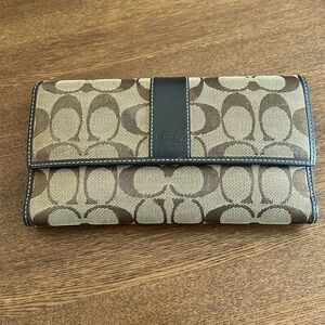 Coach Brown Slim Envelope Signature Wallet
